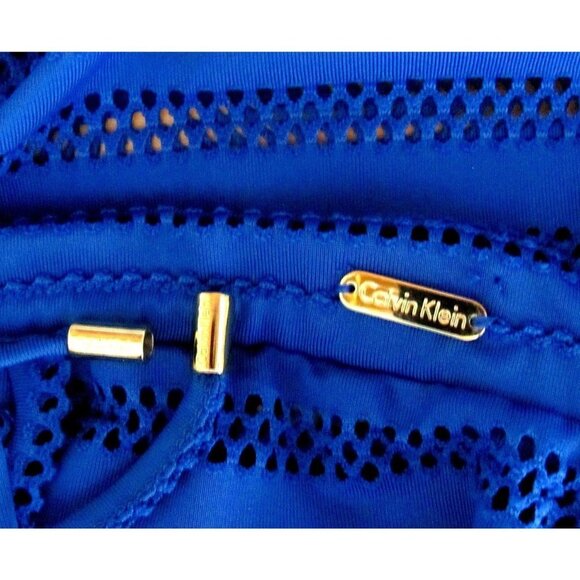 Calvin Klein Swim Cover-Up Royal Cobalt Blue Eyele - Picture 7 of 10